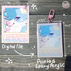 Badge nominatif personnalisé en acrylique époxy avec motif en fourrure, impression physique sur mesure, OEM/ODM - Product Image 2
