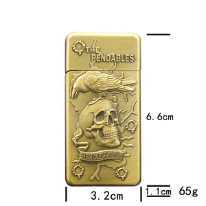 Bánh Mài Dập Nổi Phong Cách Trung Quốc Bật Lửa Chống Gió Bật Lửa Đầu Lâu Cá Rồng Đại Bàng - Product Image 6