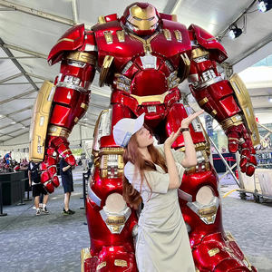 Модная светящаяся статуя Железного человека MK7 и Халка в полный рост, 1:1, из стекловолокна, ручной работы, напольное украшение для гостиной и бара - Product Image 1