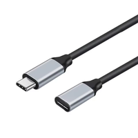 Kabel Ekstensi USB Type-C 3.1 Gen1 Male to Female 480Mbps 3A 60W PD Pengisian Cepat untuk IOS & Tampilan Video 4K HD
