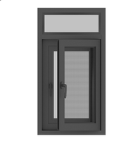 Nouvelle conception de fenêtre coulissante en aluminium à double vitrage Low-E avec moustiquaire insonorisée pour appartement