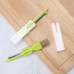 Multi Functional Vegetable Cutter Stainless Steel Onion Slicer With Protective Cover For Shredded Scallions Kitchen Tool - Product Image 4