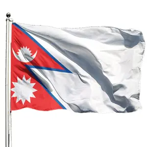 Huiyi Nepalese Country Flags for Decoration Custom 90*150cm Nepal Flag