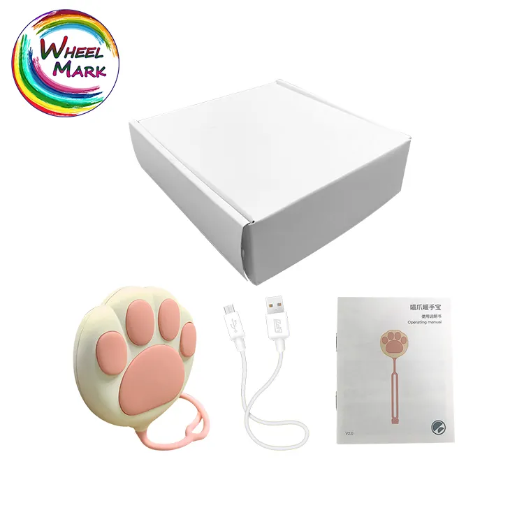Cat paw creative warm hand 5w white and pink usb charging treasure electric hand warmer