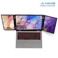 Ordinateur portable triple écran OEM ODM, nouveau modèle 16 pouces, double écran 10,5 pouces, Intel Core I5 12450H, IPS, 16 Go de RAM, 512 Go de SSD, ordinateur portable de bureau, Windows 11 Pro en anglais