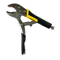 Pince de serrage robuste automatique à mâchoires courbées de 4, 5, 7, 10 pouces, type Visy Grip, à bec rond, avec verrouillage