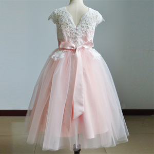 Đầm Phù Dâu Ren Cho Bé Gái Màu Trắng Đầm Dài Maxi Hoa Cưới Cho Bé Gái Đầm Dự Tiệc Công Chúa Vải Tuyn Tuổi 2-16Y - Product Image 6