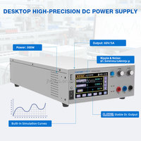 Alimentation DC linéaire à large plage de tension d'entrée 5A 60V, programmable, haute précision, à faible ondulation, régulée, commandes SCPI, ultra-compacte pour laboratoire