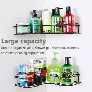 Organisateur de Douche, Étagères de Rangement pour Salle de Bain, Panier de Douche avec Crochets Auto-Adhésifs en Acier Inoxydable Antirouille pour Toilettes, Dortoir, Cuisine - Product Image 4