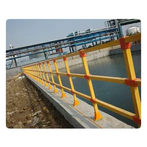 Corrosion Resistant Fiberglass GRP FRP Handrail and Connector