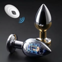 Kabelloser Wasserdichter Metall-Analdildo Vibrator mit Fernbedienung Butt Plug Prostata-Massagegerät 10 Geschwindigkeiten Erwachsenen-Sexspielzeug