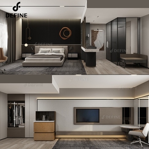 Suministro Integral de Muebles Modernos para Hoteles, Conjuntos de Dormitorio con Paquete Completo para Habitaciones Comerciales - Product Image 2