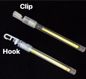 Premium 100mm Glow Light Stick Powder Fournitures de pêche de nuit avec clip et crochet Outils et accessoires de pêche - Product Image 2