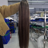 Perruque brésilienne en cheveux humains Remy, couleur blond miel, avec frontale transparente HD 13x4, effet raide naturel, pour femmes noires (couleur P4/27)