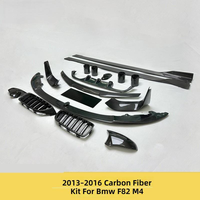 Kit carrosserie amélioré en fibre de carbone sur mesure pour BMW M4 F82 2013-2016 : Lame avant, diffuseur arrière, jupes latérales et coques de rétroviseurs