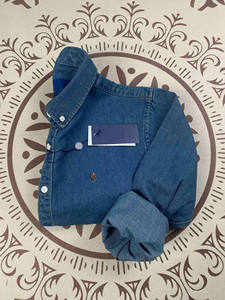 Giacca in Denim Ricamata in Puro Cotone, Bestseller, con Camicia a Maniche Lunghe da Uomo, Stile Unisex Primavera-Autunno # RL-22 - Product Image 4