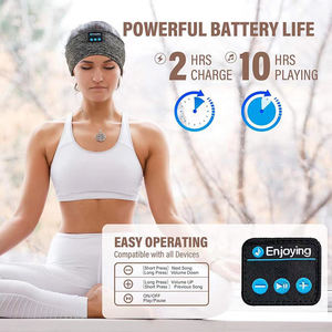 Bandeau de sommeil LED avec indicateur de batterie 200 mAh, élastique, lavable, masque <span class=keywords><strong>pour</strong></span> les yeux musical, bandeau de sport sans fil, casque de sommeil - Product Image 3