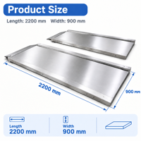 Balance électronique au sol en acier inoxydable 304, 2 tonnes, profil ultra-plat, rampe, affichage LED, 2000*900mm, pour peser les aliments