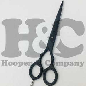 Nouveaux ciseaux de coiffeur noirs en gros ciseaux de coiffure japonais en acier inoxydable ciseaux de coiffeur emballage Logo durable - Product Image 2