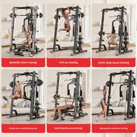 Machine Smith multifonction tout-en-un pour usage domestique, équipement d'entraînement musculaire en acier, exercices de squat pour les jambes, modèle unisexe