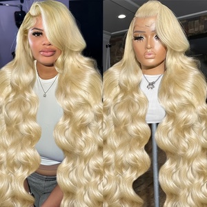Perruque Lace Front 13x4 Blonde Ondulée de 36 Pouces, Dentelle HD Transparente 13x6, Perruques de Cheveux Humains Pré-Pluckées 613 pour Femmes Noires - Product Image 3