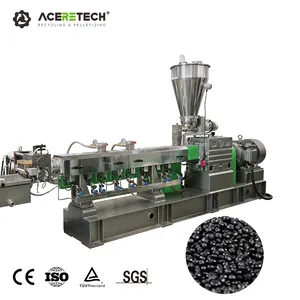 600kg/h Waste Plastic PP/PA/PBT/ABS/AS With Glass Fiber Compounding Recycling Double Screw Extruder Pelletizing Machine ATE52