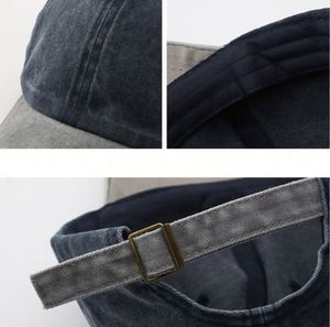 Gorra de Béisbol de Algodón Lavado de Dos Tonos para Hombre y Mujer, Unisex, Ajustable, con Seis Paneles, Estilo Desgastado, Gorra de Papá, Regalo Promocional - Product Image 4