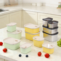 Nouvelle conception, boîte de conservation en acier inoxydable 304, boîte à lunch spéciale étudiante à fermeture rapide, boîte à lunch portable à compartiments pour employés de bureau