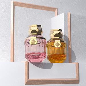 Botella de Perfume de Vidrio de Lujo ABL, Forma Cilíndrica, Diseño Grabado, con Tapa, Frasco de Fragancia Vacío, Empaque de Alta Gama - Product Image 4