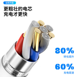 Type <b>C</b> Male To Male Otg 3 In 1 <b>Adapter</b> Pd 60w Universal Charging Extension Cable For Mobile Phones And Tablets - Product Image 3