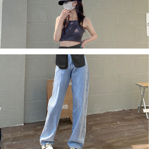 Multi-Pocket Zipper Waist <b>Bag</b> <b>Black</b> Thickened Version Outdoor Sports Wear-Resistant Women's Chest <b>Bag</b> - Product Image 1