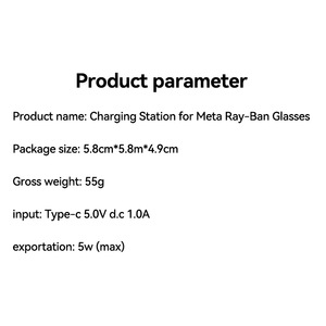 Station de charge sans fil réglable pour lunettes Meta Ray-Ban modèle Wayfarer/Skyler gris spatial - Product Image 5