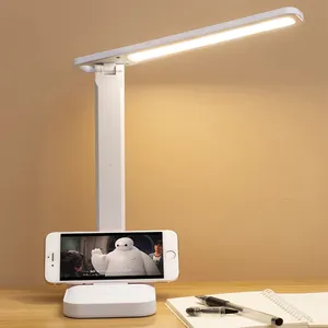 Proteção para os olhos Lâmpada de Mesa Escurecimento Toque Cor Eye Protection Estudante Dormitório Carregamento Aprendizagem Bedside Reading Lamps