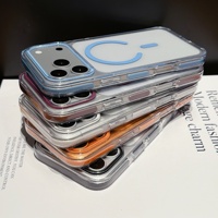 Coque de téléphone portable magnétique transparente à couleurs contrastées, compatible avec iPhone 18 Pro Max, la nouvelle coque tout-en-un.