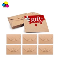 Fournisseur chinois de qualité, 100 enveloppes porte-cartes 4 x 2,75 avec fermoir en forme de cœur mignon pour mini-cartes de crédit et de débit