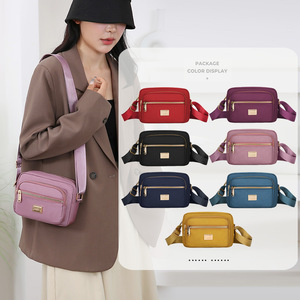Women's Messenger Bag Horizontal <b>Square</b> Multiple Compartments Zipper Oxford Cloth Portable Everyday Outfits YZ2512 - Product Image 4