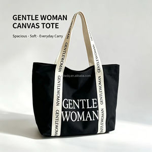 Sac fourre-tout en toile de coton imprimé avec sangle personnalisée, sac de shopping publicitaire tendance, sac fourre-tout promotionnel - Product Image 3