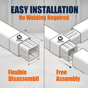 Connecteurs carrés en plastique à 2 ou 3 voies pour tubes, raccords croisés pour étagères, pour tubes de 20*20mm et <span class=keywords><strong>25</strong></span>*25mm - Product Image 2
