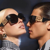 Lunettes de soleil carrées de luxe pour homme et femme, verres solaires, de marque, larges verres clairs, épais, à grand cadre, de styliste, collection 2022