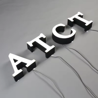 Papan Tanda LED Akrilik Anti Air dengan Huruf Saluran Backlit, Huruf 3D, Cetak Huruf Frontlit, Logam Stainless Steel