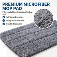 Serpillère pulvérisatrice portative pour nettoyage humide et sec des sols, avec tampon microfibre amovible pivotant à 360°, largeur 37 cm, manche en acier inoxydable 120 cm et réservoir d'eau