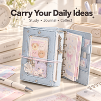 Mini-carnet Kawaii mignon, carnets personnalisables, recharge de classeur à fenêtre étoilée pour l'école, le bureau, le journalisation et la planification A6, vente en gros
