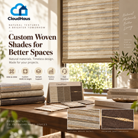 Stores tissés sur mesure en fibres naturelles de bambou et de jute, écologiques, pour la décoration intérieure moderne des fenêtres.