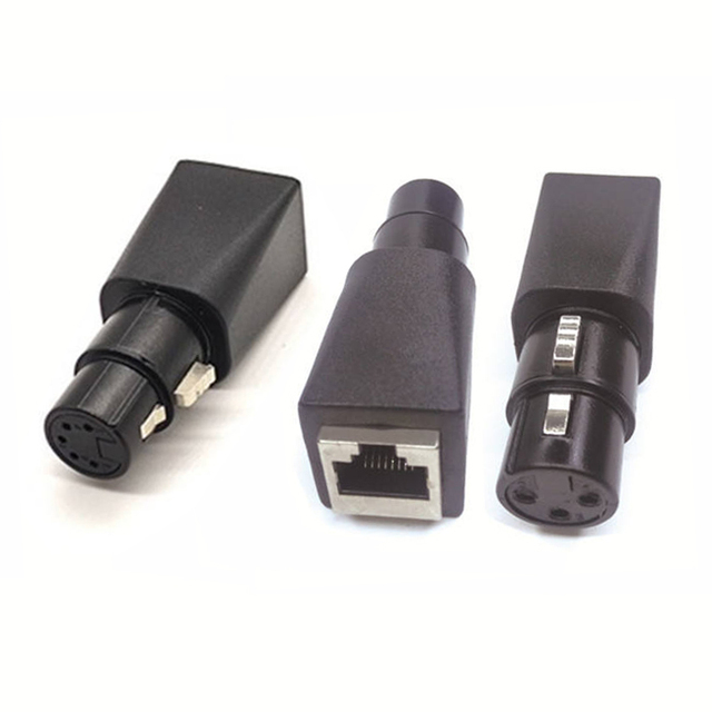 RJ45 Female to XLR Male Female 3p 5p Adapter for DMX512 Interface Rj45 to Xlr