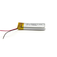 Batterie polymère au lithium petite taille WLY 050830 500830 0,37Wh 3,7V 100mAh avec fils PCM et connecteur
