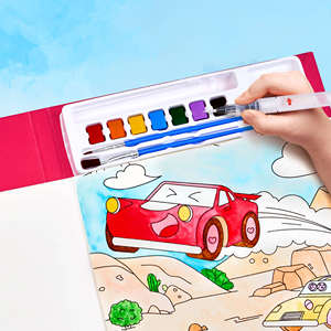 Çocuklar için su kitapları ile Joycat toptan boya sihirli suluboya <span class=keywords><strong>2</strong></span> fırçalar ile boyama seti yürümeye başlayan çizim kitabı - Product Image 1