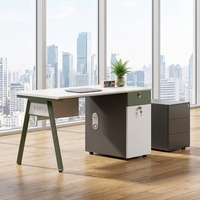 Poste de travail de bureau individuel moderne en bois avec cloison de séparation pour employé, ensemble de mobilier de luxe avec table blanche, vente en gros