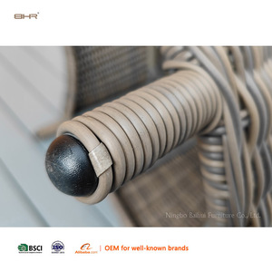 Silla <span class=keywords><strong>de</strong></span> Balcón <span class=keywords><strong>de</strong></span> Mimbre BHR, Muebles <span class=keywords><strong>de</strong></span> Jardín Tejidos a Mano, Ratán para Comedor al Aire Libre, <span class=keywords><strong>Sillones</strong></span> con Textura Natural y Asiento Cómodo - Product Image 6
