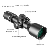 Lunette de visée tactique compacte 3-9x40 avec réticule à illumination rouge et verte, adaptée aux rails de 20 mm