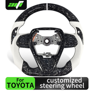 Volante Deportivo de Fibra de Carbono Forjado Plateado Personalizado para Toyota Camry Corolla RAV4 <span class=keywords><strong>SE</strong></span> XLE XSE 2018-2024 - Product Image 2